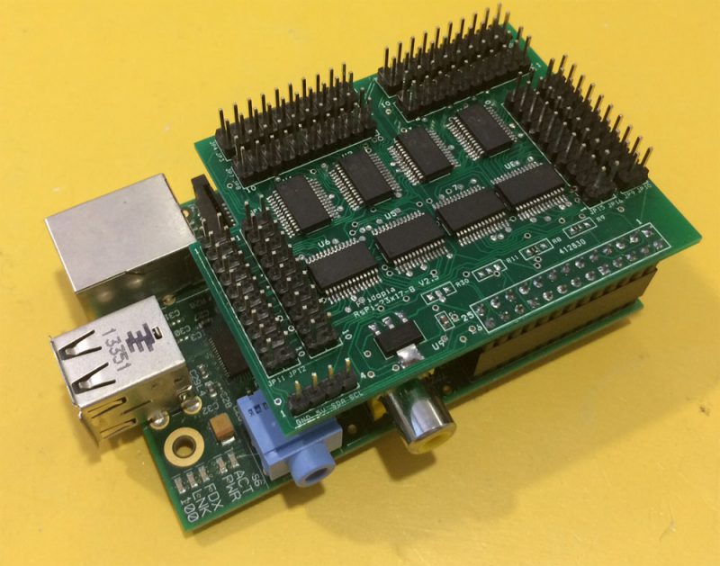 23017-8 - 128 GPIO board plug in Raspberry Pi Model A/B