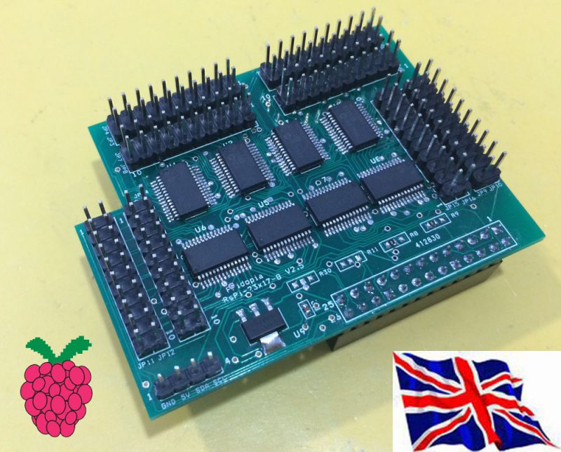 I2C 23017 x8 - 128 GPIO Board for Raspberry Pi A/B/B+/2B/3B/3B+