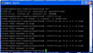 use 23017-21.py set each bit to be High or Low