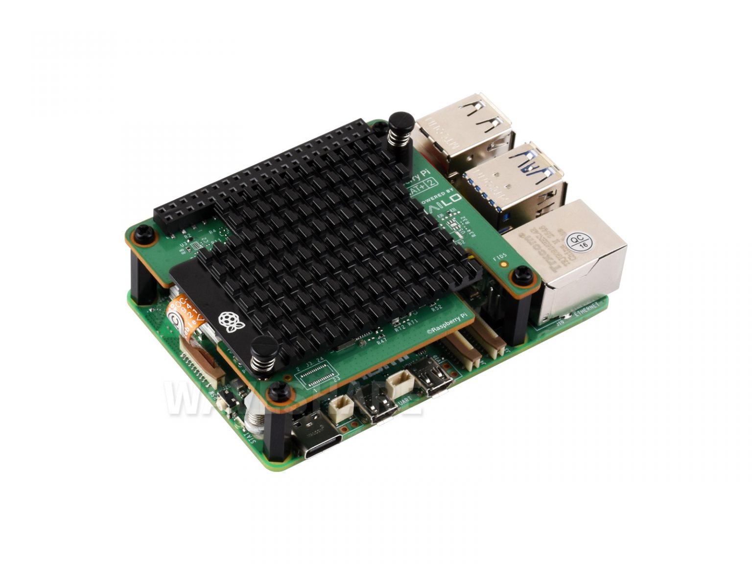 Officiële Raspberry Pi AI HAT+ 2 – Met Hailo-10H AI-accelerator (40 TOPS) En 8 GB RAM – Inclusief Koellichaam – Voor Raspberry Pi 5
