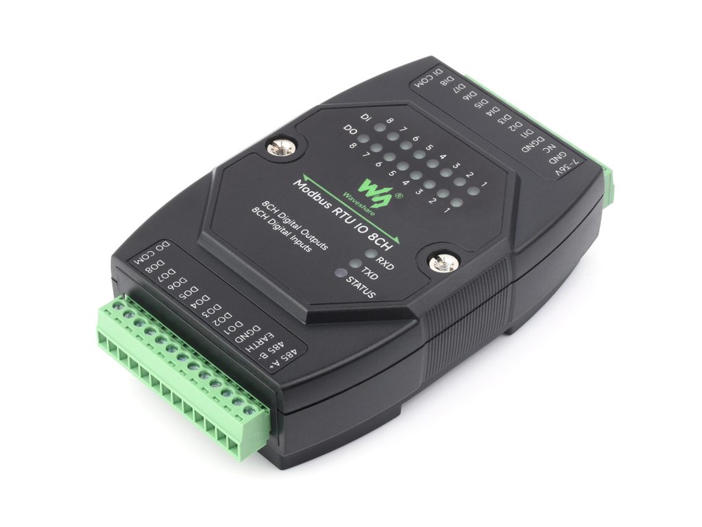 Rtu Header 工業級 Modbus RTU 8 路數字量輸入輸出模組 (導軌式, DC 7~36V