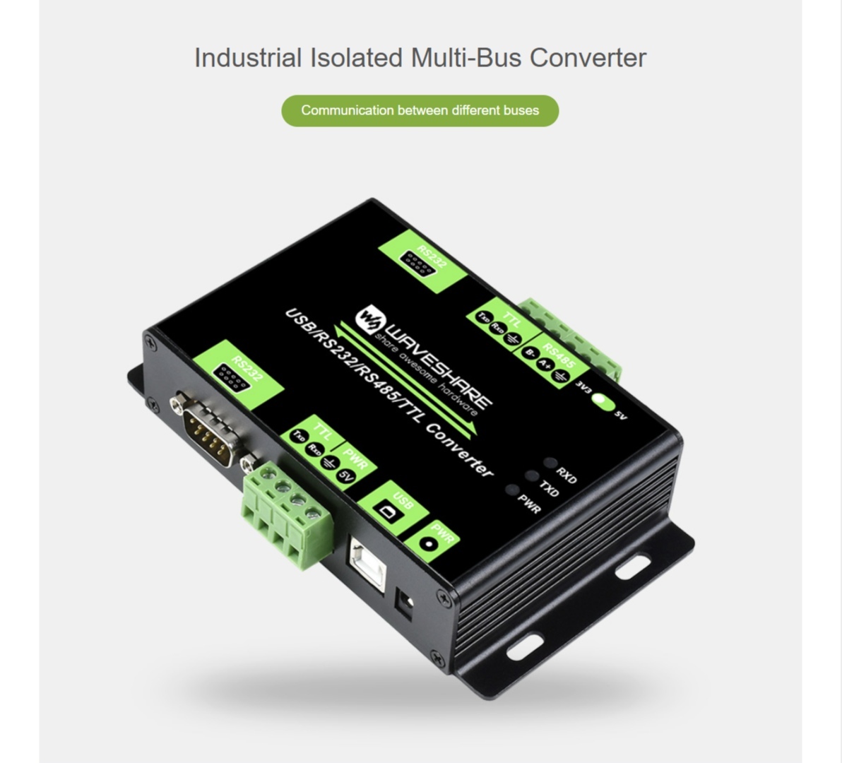 工業級一對多介面隔離型轉換器(支援 USB / RS232 / RS485 / TTL):圖片 8