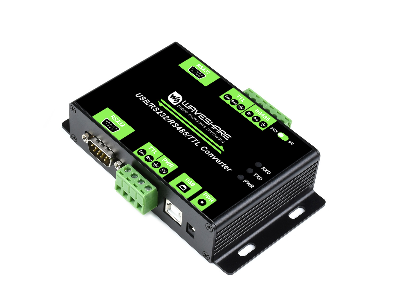 工業級一對多介面隔離型轉換器(支援 USB / RS232 / RS485 / TTL)